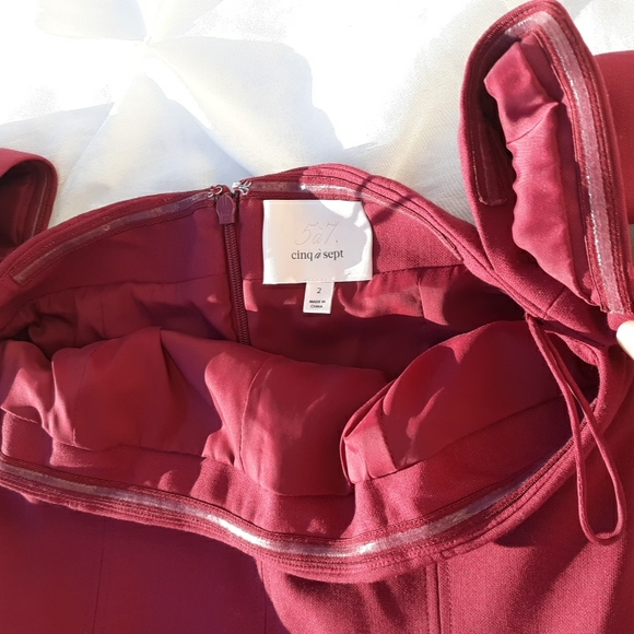 Cinq a Sept Cold Shoulder Sz 2 Elva Elderberry Dress - Picture 14 of 16